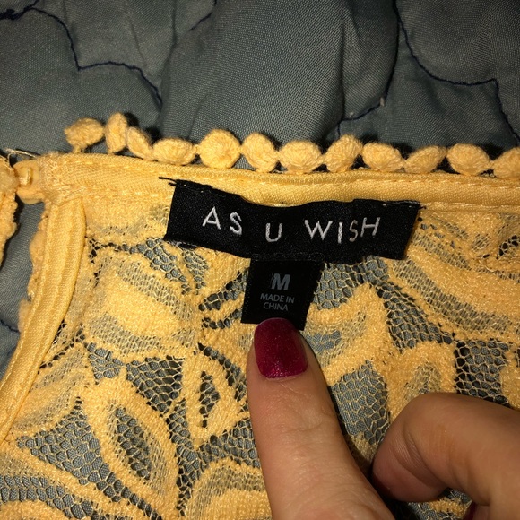 ✌️Last $$💧 Lace Top Yellow Dress - Picture 2 of 3